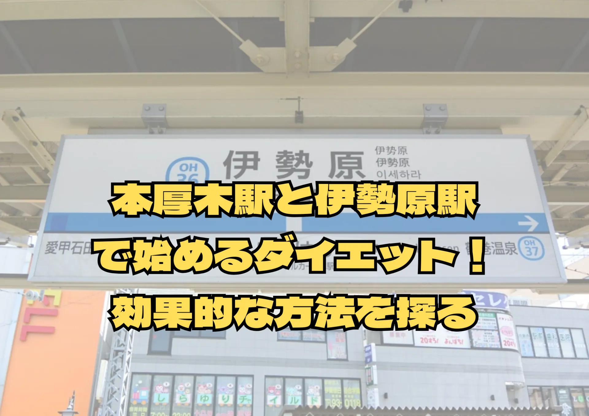 本厚木駅と伊勢原駅で始めるダイエット！効果的な方法を探る