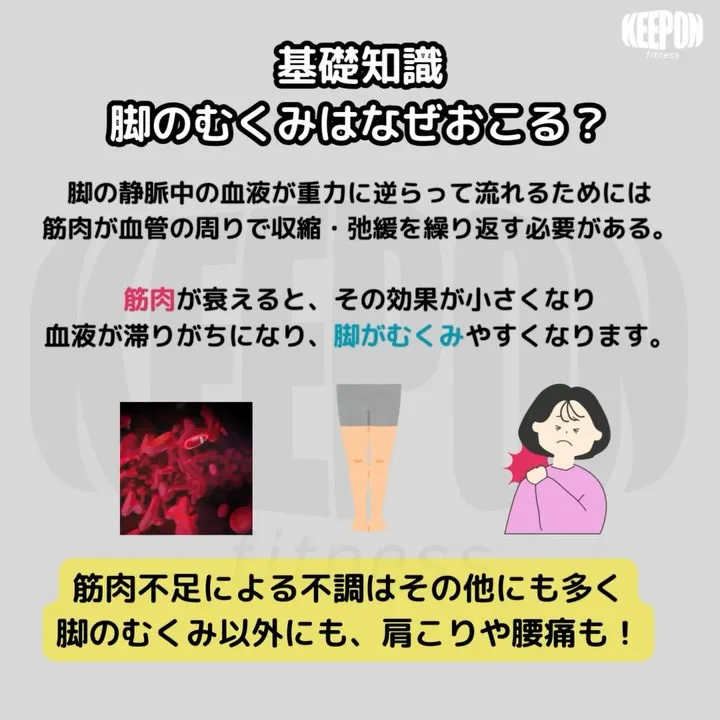 女性に多い、脚のむくみの原因　基礎知識